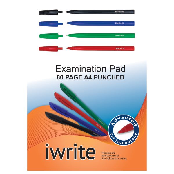 Treeline – Exam Pads 80 Sheet Feint & Margin , Punched Pack of 10