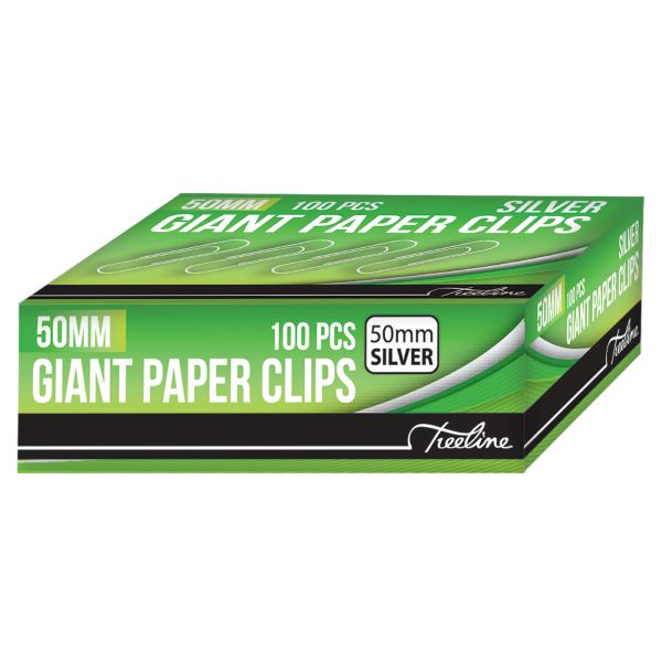 Treeline – Silver Gemclips (50 mm) 100’s Box 10
