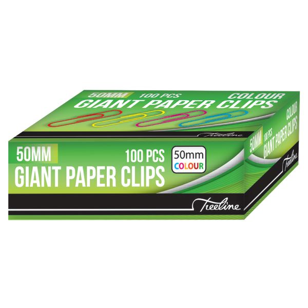 Treeline – Assorted Coated Gemclips (50 mm) PVC 100’s Box 10