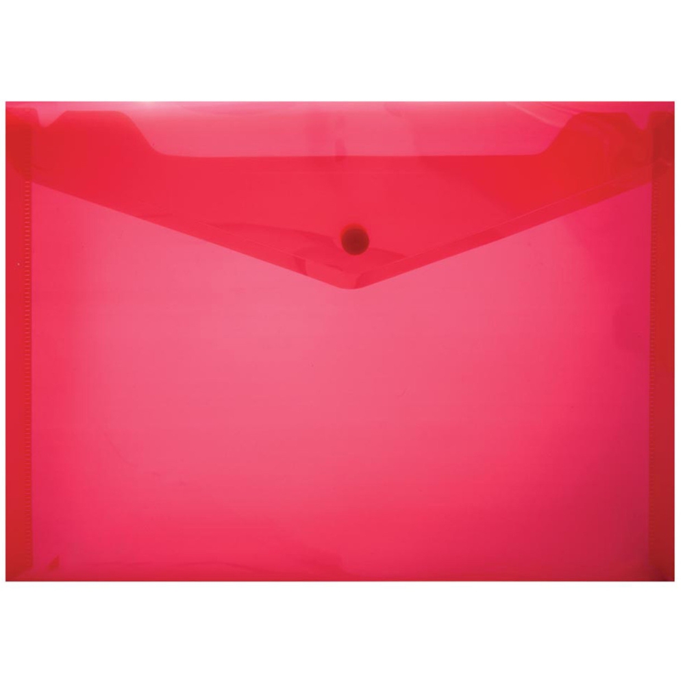 Treeline – Carry Folder A4 PVC Red with Stud – Pack of 12