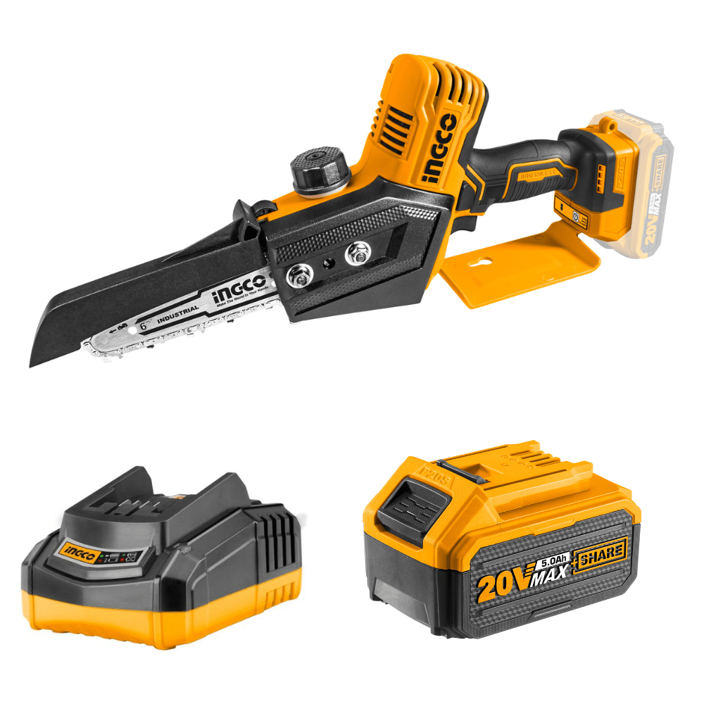Ingco – Lithium Ion Pruner Saw with Charger and Battery (5.0Ah)