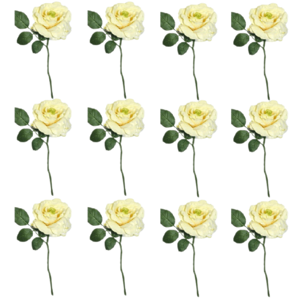 Toolhome Blossoms – Rose Georgia – Lemon (Pack of 12 Stems) – 30cm