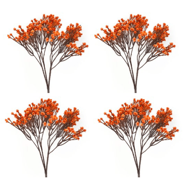 Toolhome Blossoms – Gypsophila Bush – Orange (Pack of 4 Stems) -38cm