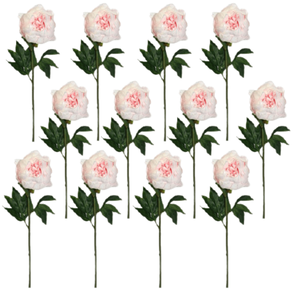 Toolhome Blossoms – Closed Peony – Baby Pink (Pack of 12 Stems) – 47cm