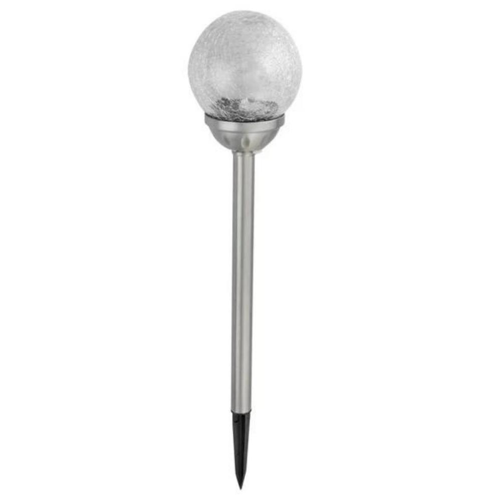SolarMate – Stainless Steel Crackle Ball 1 Lumen