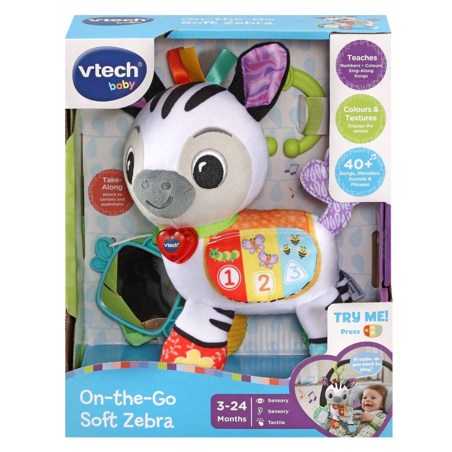 Vtech On The Go Soft Zebra