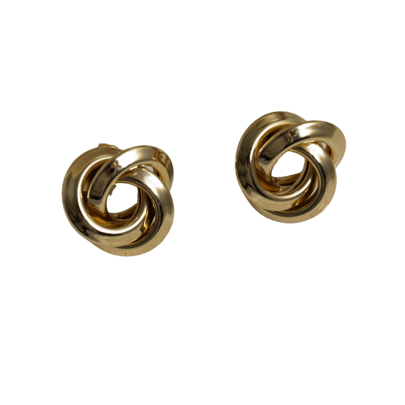 NuLuDa Jewellery- Knotted Studs – Earrings – Gold Plated