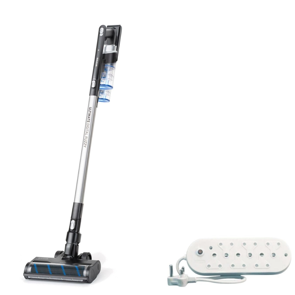 Taurus – Ultimate Digital Fuzzy Cordless Upright Vacuum + 6 Way Multiplug