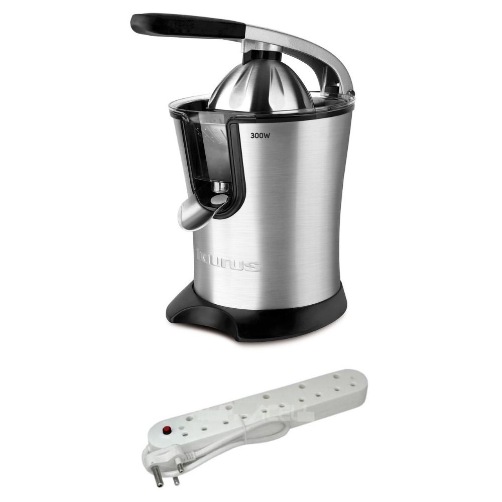 Taurus – Citrus 300 Legend Stainless Steel Juicer 650ml + 5 Way Multiplug