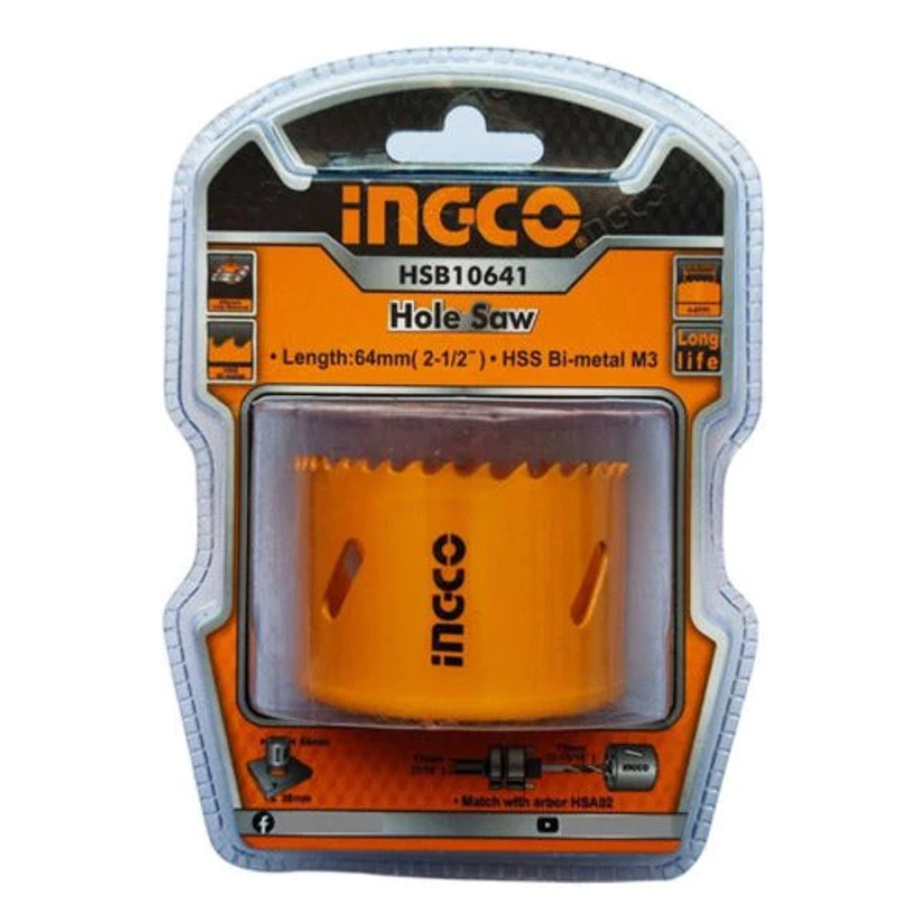 Ingco – HSS Bi-Metal Hole Saw (64 mm)