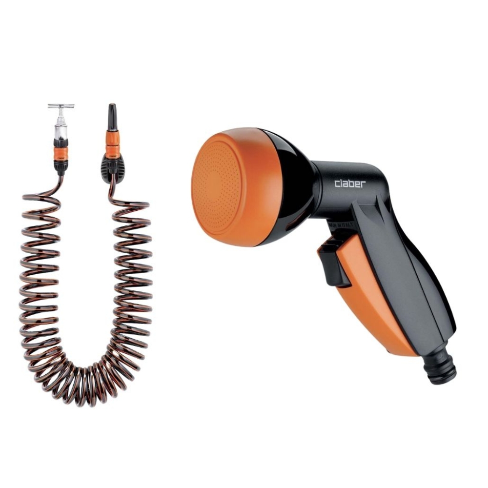 Claber – Spiral Garden Hose with Spray Pistol