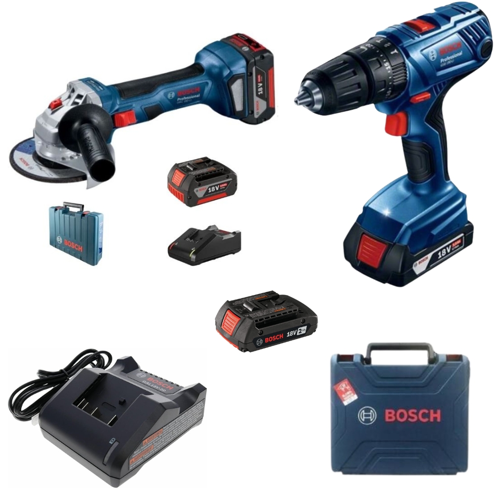 Bosch – Professional GSB (180LI) Cordless Drill+ Cordless Angle Grinder