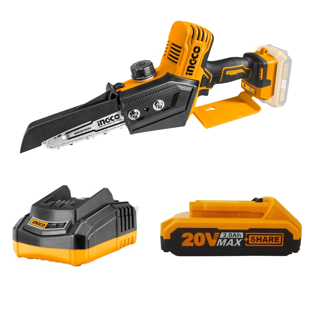 Ingco – Lithium Ion Pruner Saw with Charger and Battery (2.0Ah)