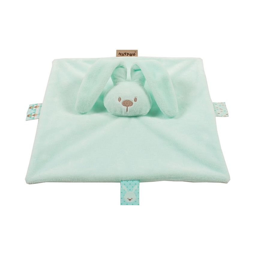 Nattou Lapidou – Doudou Cuddle Blanket – Rabbit – Mint