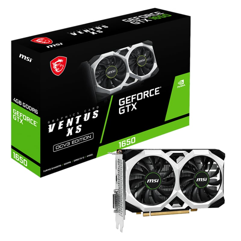 MSI GeForce GTX1650 Ventus XS OC V3 4GB Graphics Card