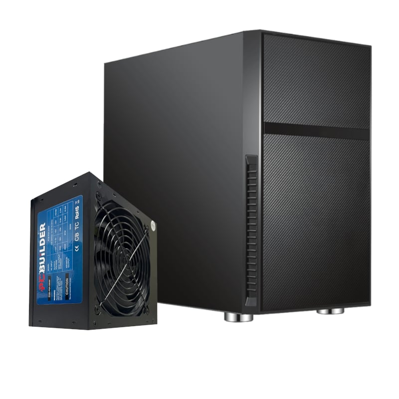 PCBuilder BLACK BOX Micro-ATX Chassis 300W PSU Combo
