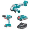 Total – Cordless Angle Grinder and Drill Kit with 2.0Ah Battery Total – Cordless Angle Grinder and Drill Kit with 2.0Ah Battery