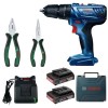 Bosch – GSB 180-LI Cordless 18v Impact Drill with 2-Piece Pliers Set Bosch – GSB 180-LI Cordless 18v Impact Drill with 2-Piece Pliers Set