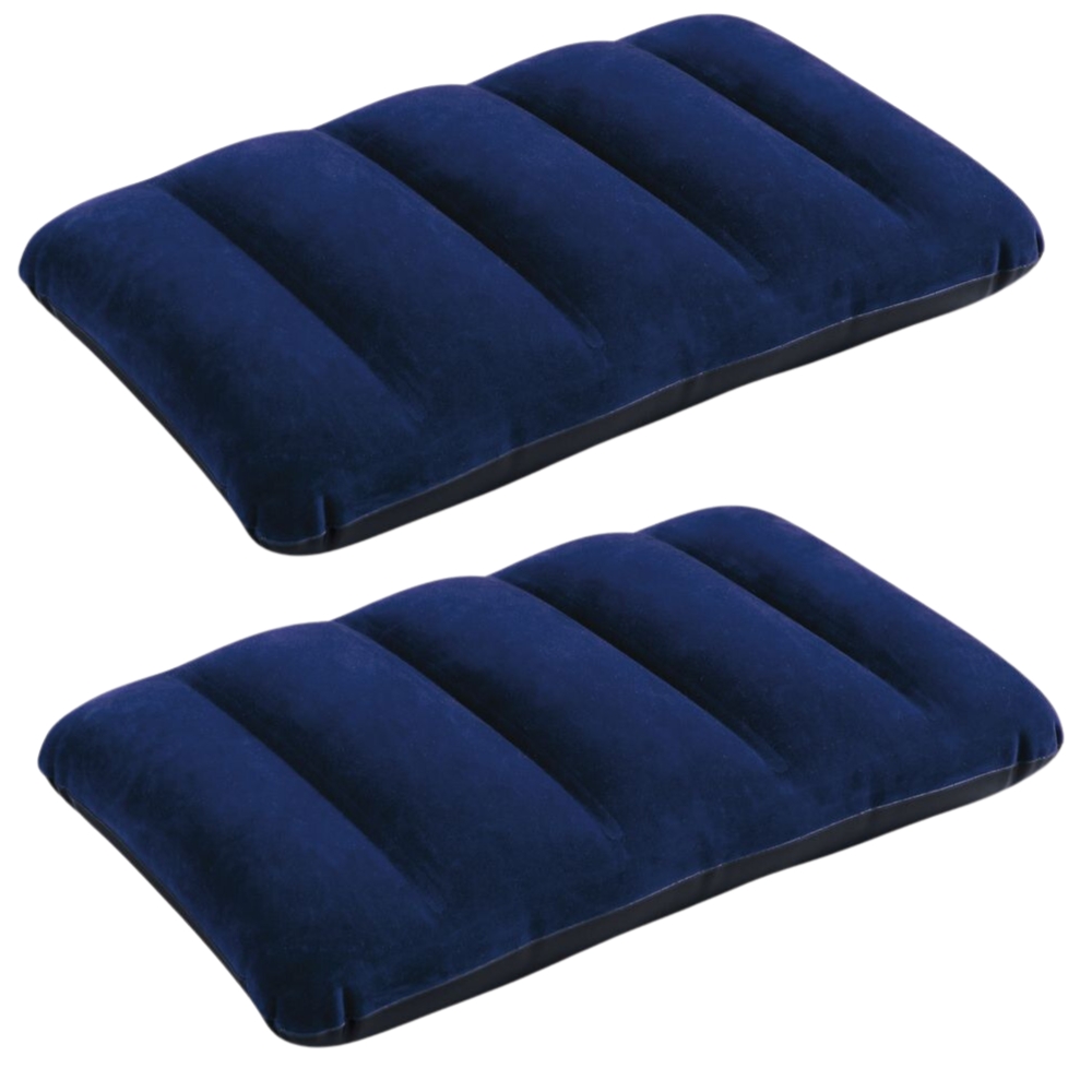 Intex – Inflatable Original Travel Rest Air-Pillow – Blue – Pack of 2
