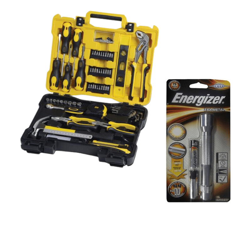 MTS – 73 Piece Toolset with Metal LED Torch Light