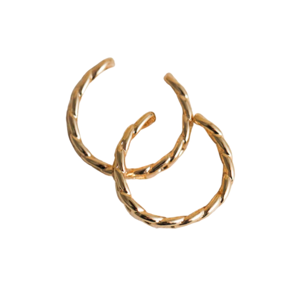 NuLuDa Jewellery-Plaited Ear cuffs – Gold Plated