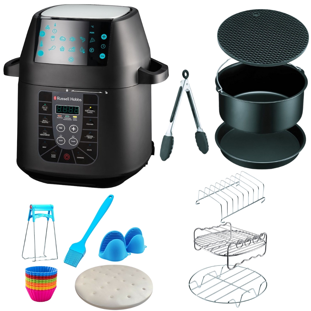 Russell Hobbs – RHMC60 Pressure Cooker/Air Fryer and 28pc Accessories set