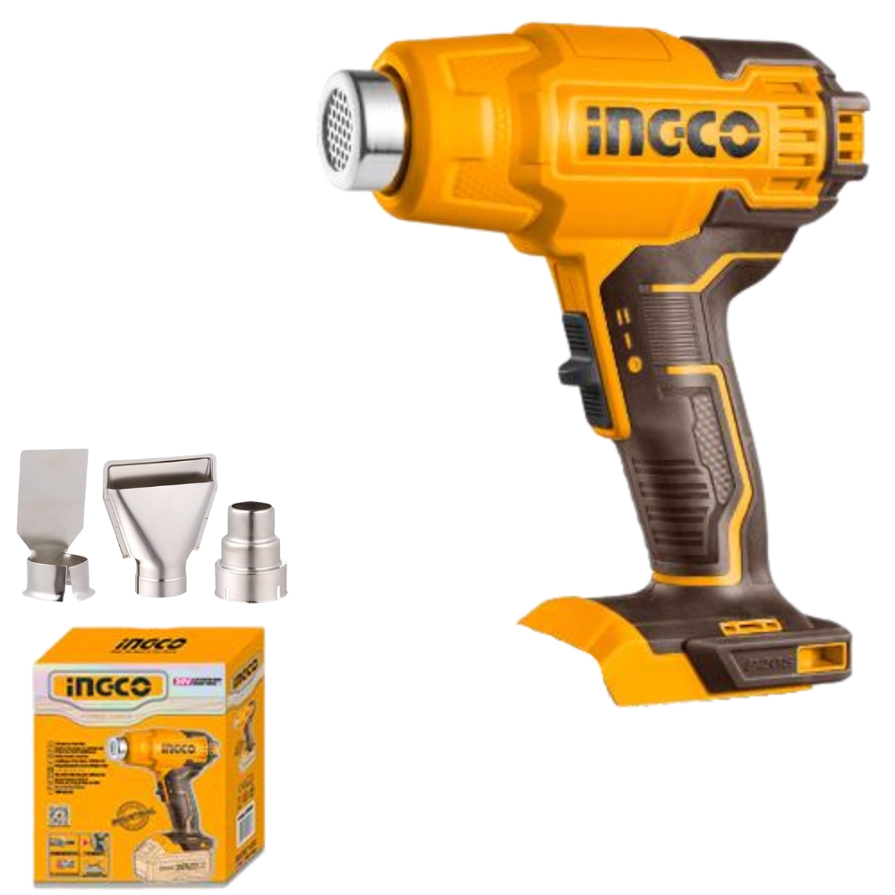 Ingco – Cordless Heat Gun 20V with 3 Nozzle