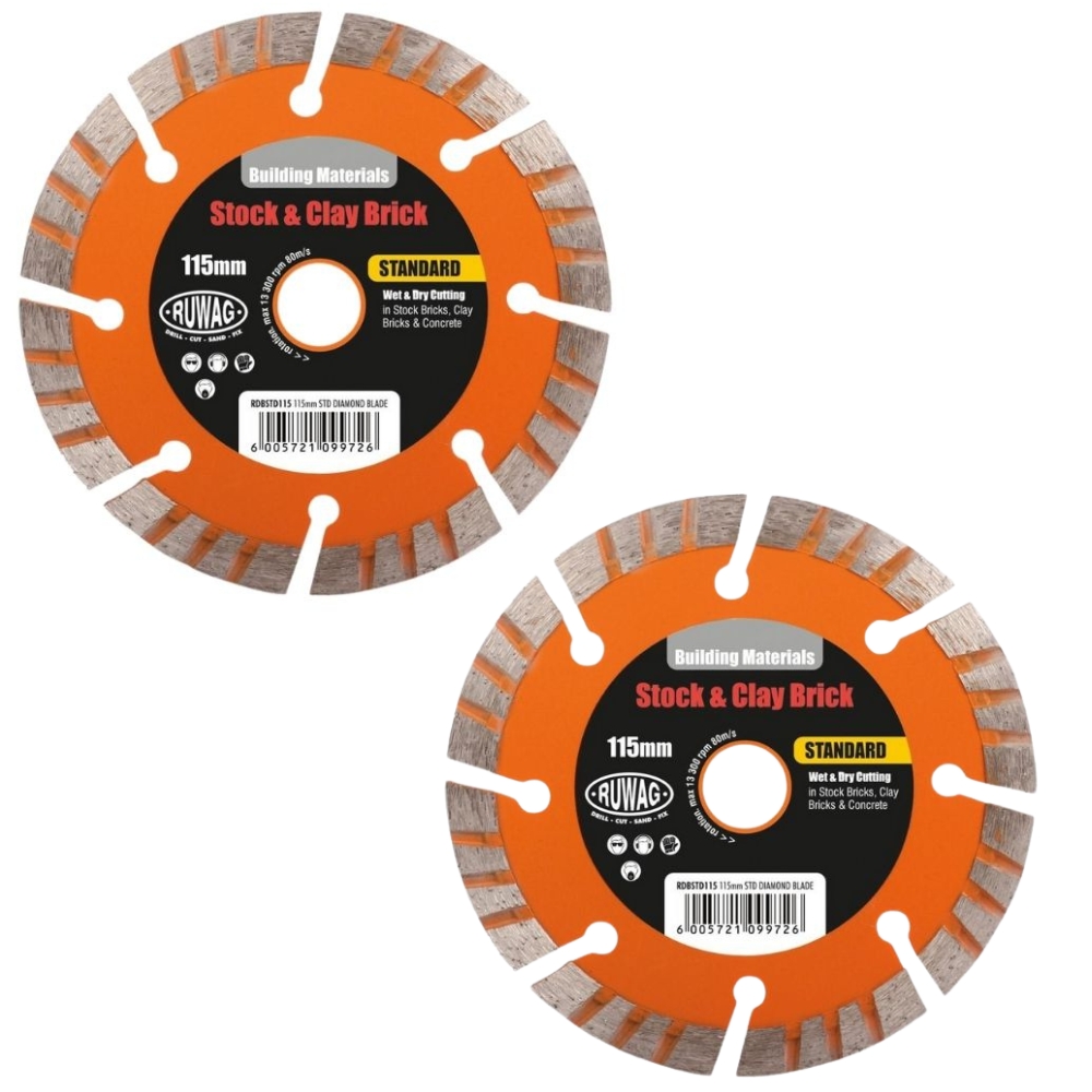 Ruwag – Diamond Blade / Standard Diamond Cutting Blade – Pack of 2 (115mm)