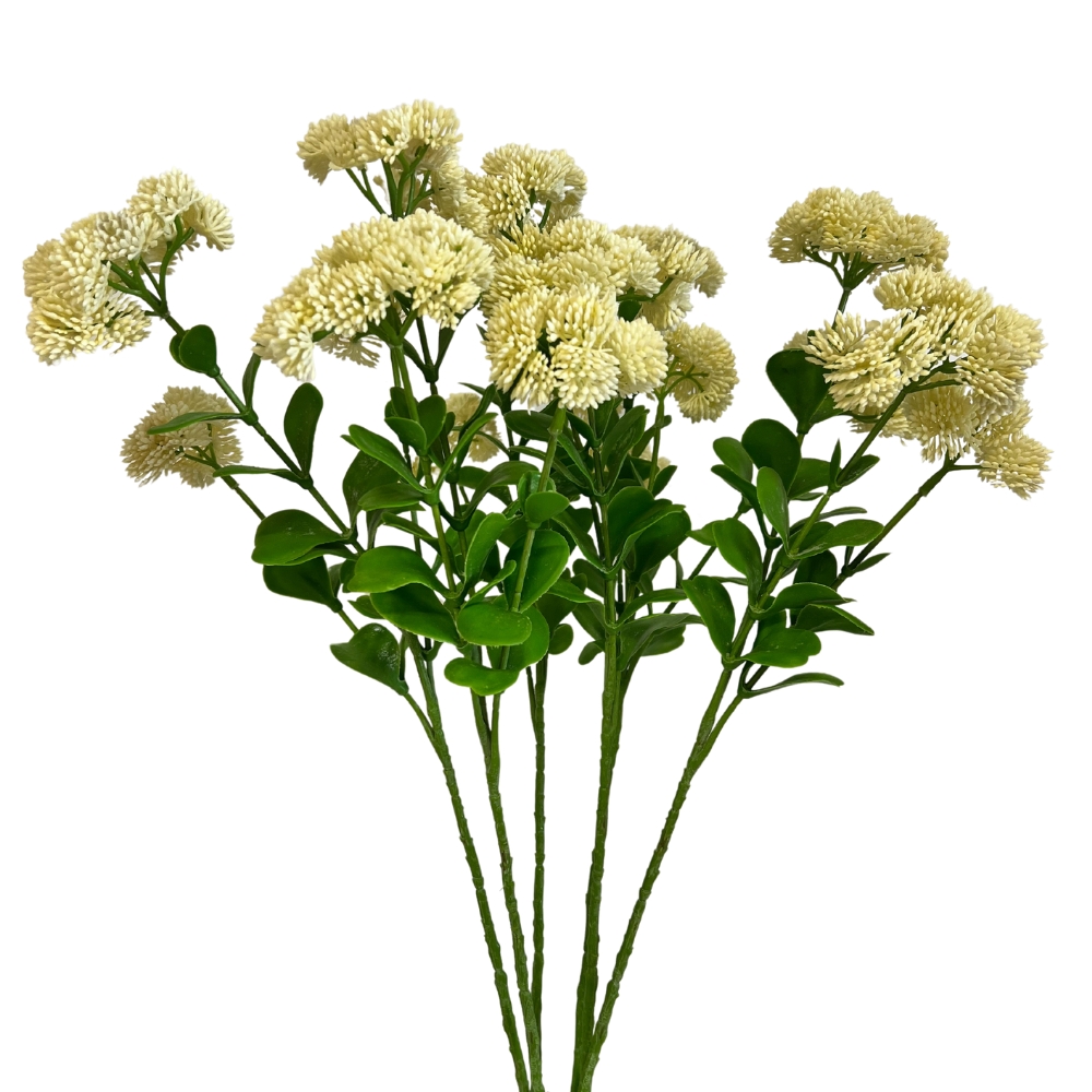 Toolhome Blossoms – Sedum – Cream (Pack of 6 Sprays) – 56cm