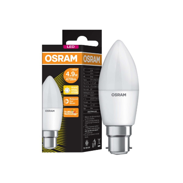 Osram LED BC Candle Globe Warm White – 4.9W