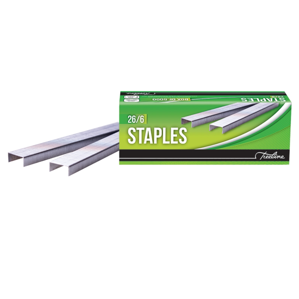 Treeline – 26/6 Staples – 20 Sheets (5000 per box)