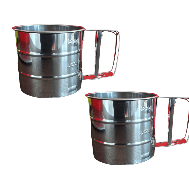Baking Preparation 3 Cup Flour Sifter – Grey – Set of 2