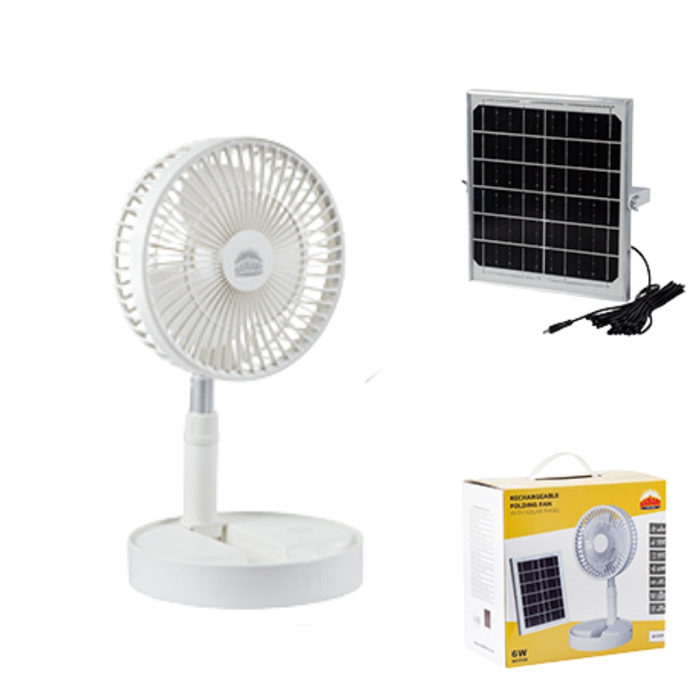 Radiant – Rechargeable Portable Folding Fan With Solar Panel