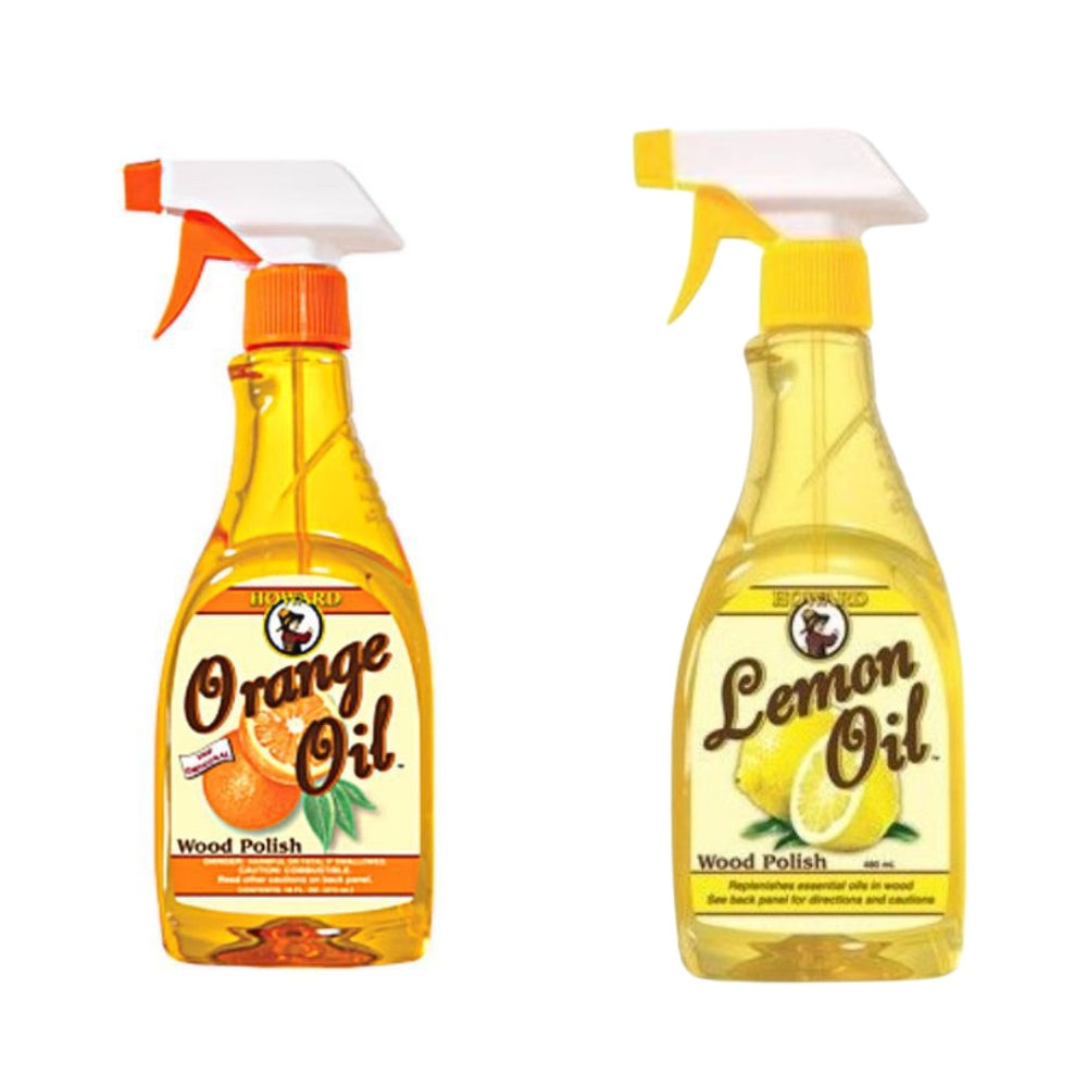Howard – Lemon Oil Wood Spray & Orange Oil Spray Furniture Polish (437ml)