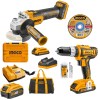 INGCO – Cordless Angle Grinder – 115mm & Cordless Impact Drill – MEGA KIT INGCO – Cordless Angle Grinder – 115mm & Cordless Impact Drill – MEGA KIT
