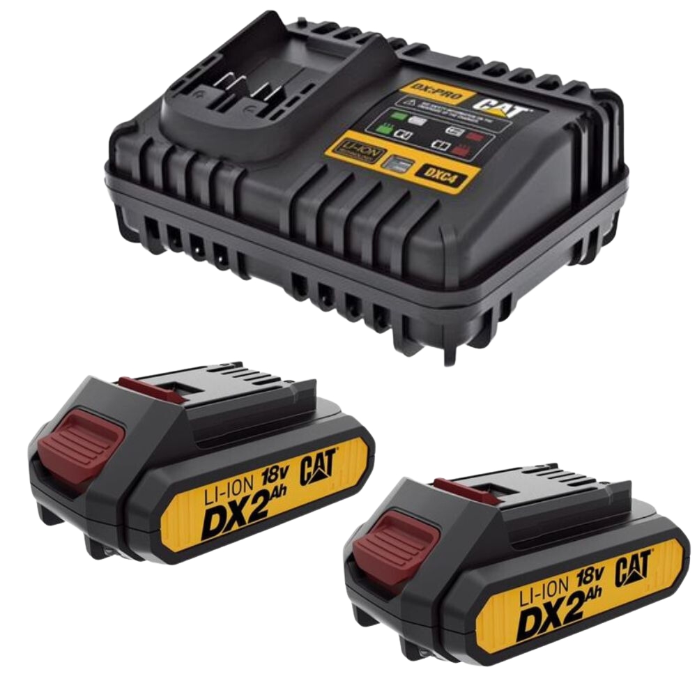 CAT – Fast Charger with 2 x 2.0Ah 18V Battery Packs