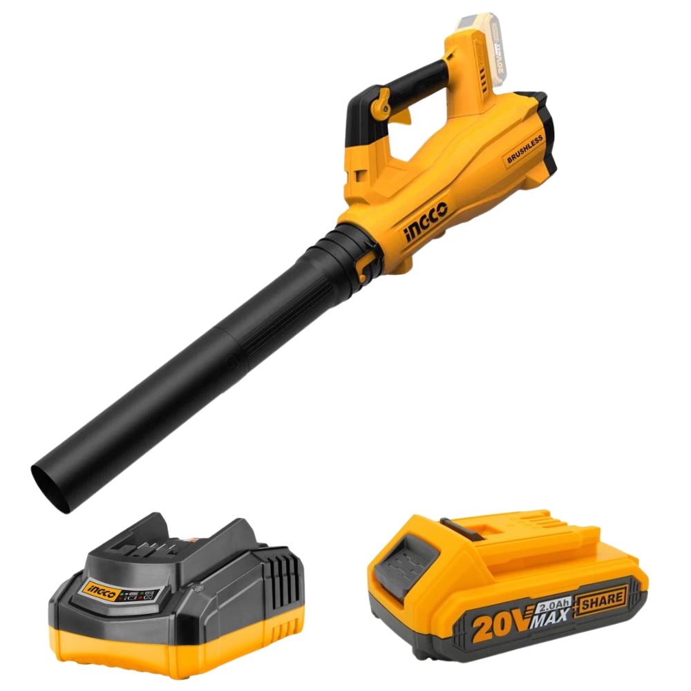 Ingco – Lithium Ion Cordless Blower with Charger and 2.0Ah Battery