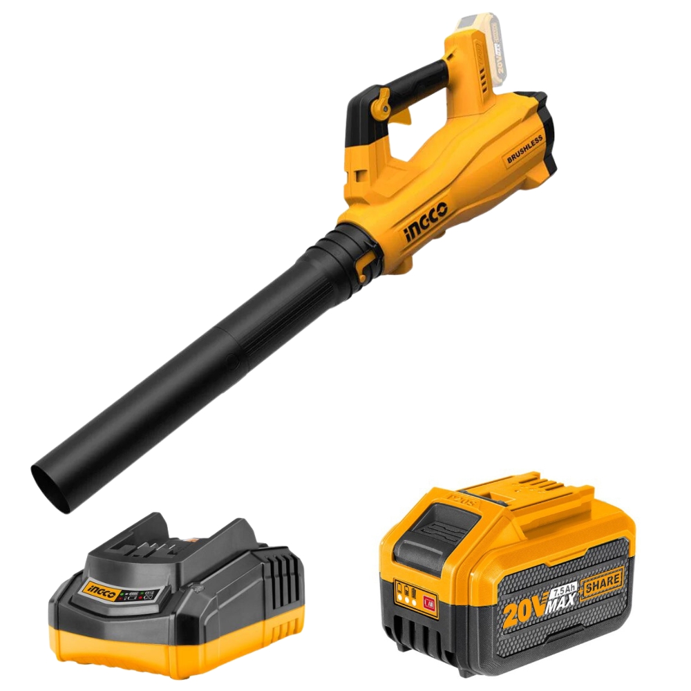 Ingco – Lithium Ion Cordless Blower with Charger and 7.5Ah Battery