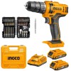 Ingco – Li-Ion Cordless Drill with Screwdriver & Nutsetter Bits Set (43Pc) Ingco – Li-Ion Cordless Drill with Screwdriver & Nutsetter Bits Set (43Pc)