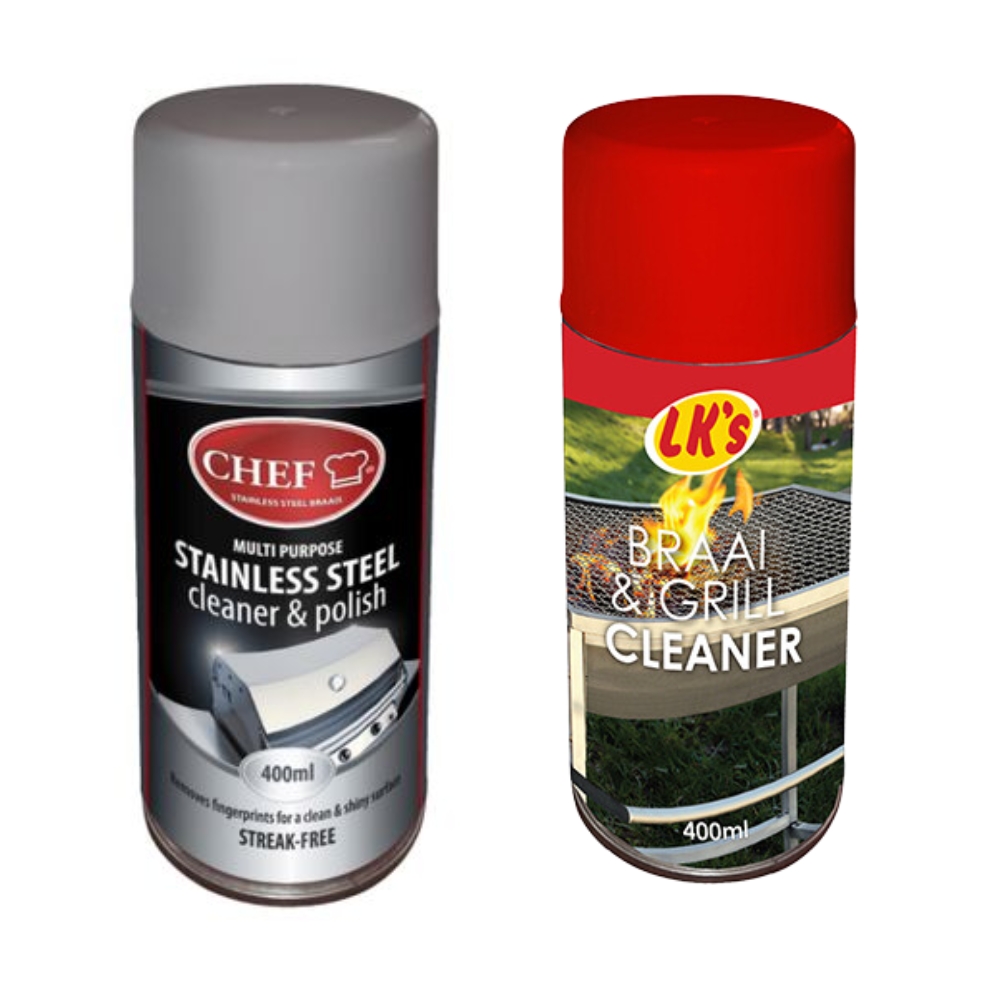 Chef – Stainless Steel Cleaner & Polish with Braai & Grill Cleaner