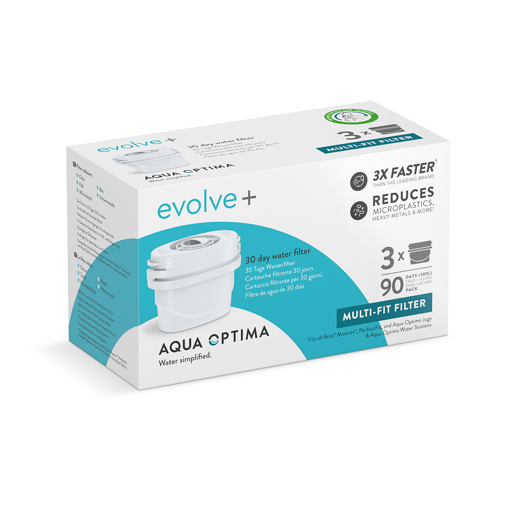 Aqua Optima – 3 Pack 30 Day Filter Evolve+
