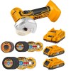 Ingco – Mini Cut-off Tool/Grinder with 2×1.5Ah Battery,Charger & Mini Discs Ingco – Mini Cut-off Tool/Grinder with 2×1.5Ah Battery,Charger & Mini Discs