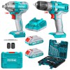 Total – Li-ion Cordless Drill & Impact Wrench with DIY Hand Tool Set – 90Pc Total – Li-ion Cordless Drill & Impact Wrench with DIY Hand Tool Set – 90Pc