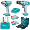 Total – Li-ion Cordless Drill & Impact Driver with DIY Hand Tool Set – 90Pc Total – Li-ion Cordless Drill & Impact Driver with DIY Hand Tool Set – 90Pc