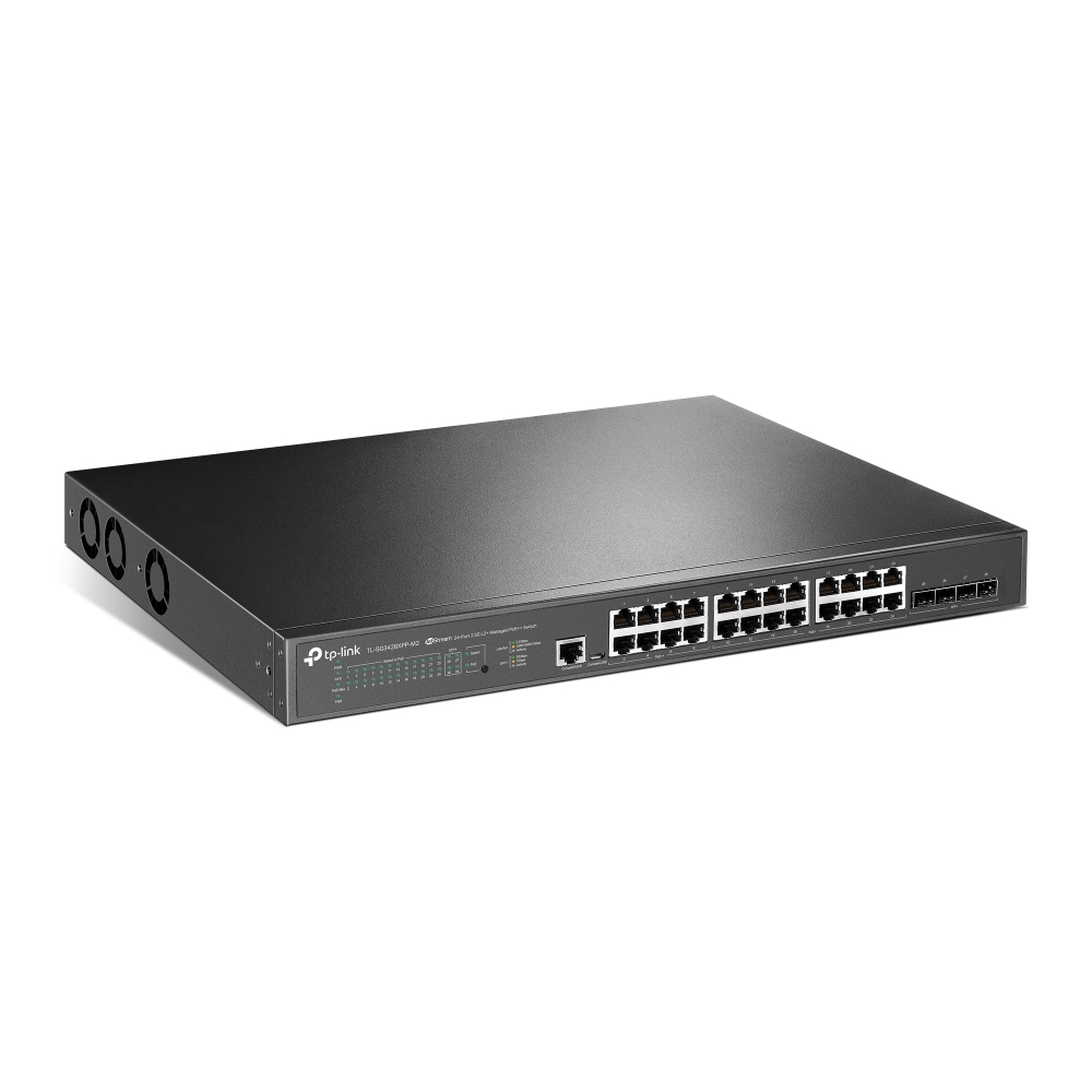 24-Port 2.5GBASE-T and 4-Port 10GE SFP+ L2+ Managed Switch with 16-Port PoE