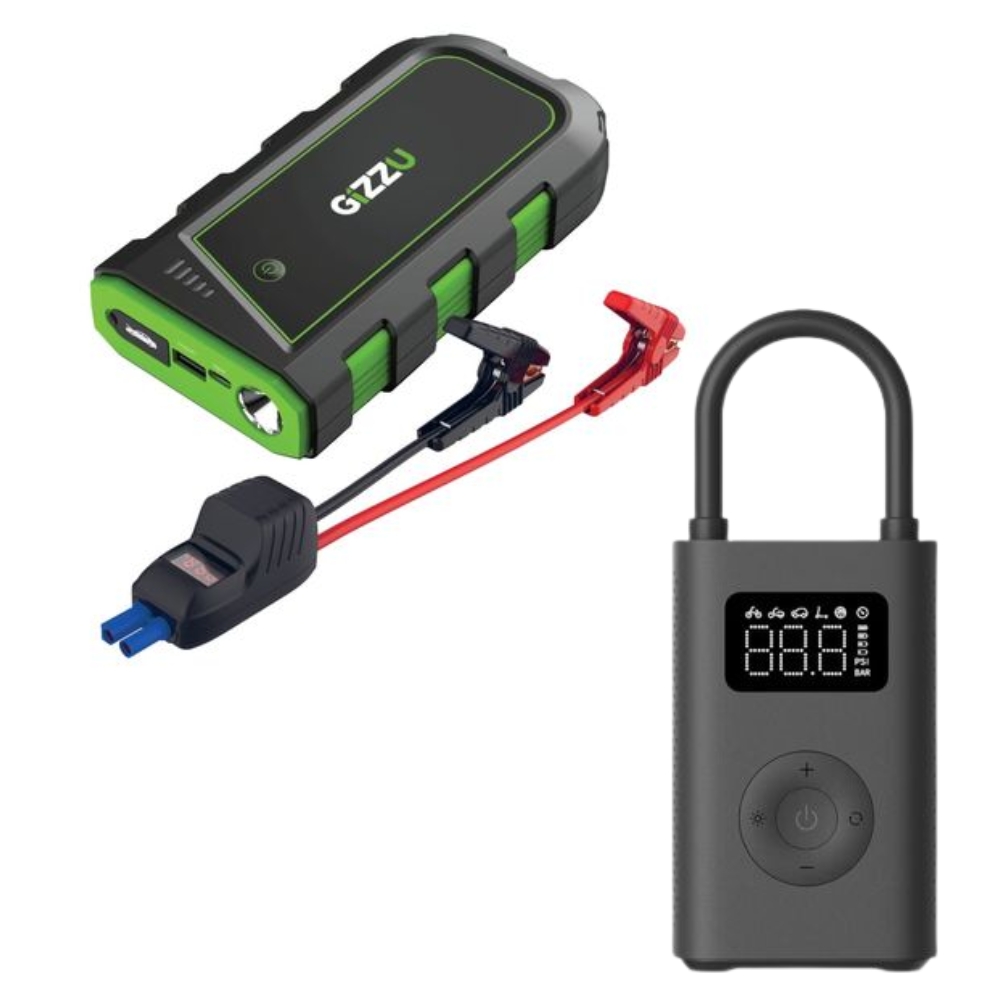 Gizzu 2000A 16000mAh Jump Starter &Portable Electric Air Compressor 2