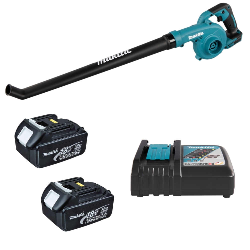 Makita – Cordless Blower 18V DUB186Z with 2 x 3.0Ah Batteries and Charger