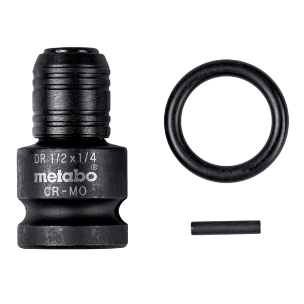 Metabo – Adapter 1/2″ to 1/4″ E6.3, 3 pieces, impact-proof