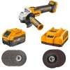 Ingco – Cordless Angle Grinder with 7.5 Ah Combo and Cutting Discs – Kit Ingco – Cordless Angle Grinder with 7.5 Ah Combo and Cutting Discs – Kit