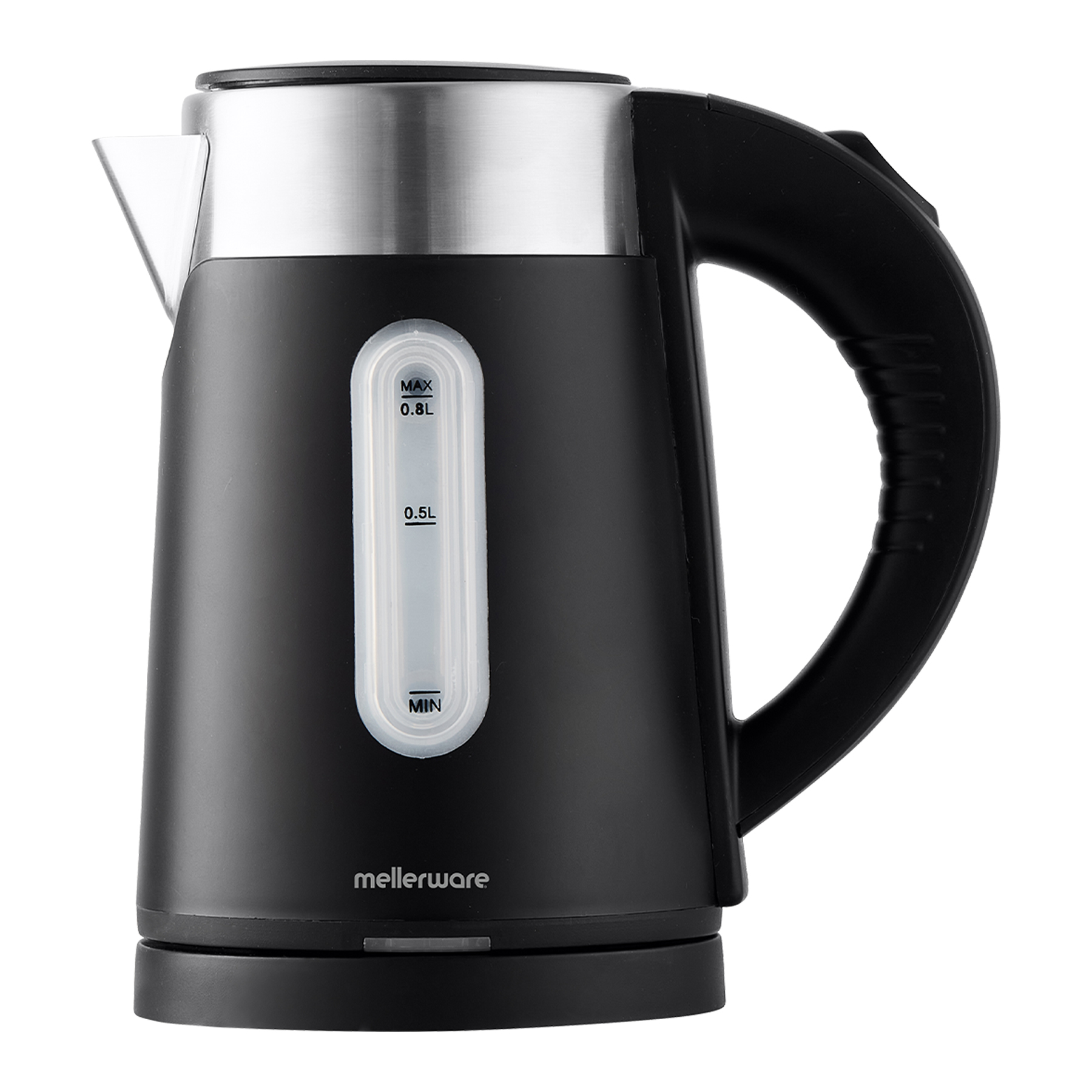 Mellerware Kettle Double Wall Cordless Stainless Steel Black 0.8L 800W